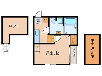 間取図 コンフォ－トベネフィス福大前３