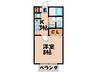 カトルセ 1Kの間取り