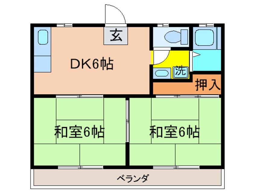 間取図 コーポＴ･Ｈ