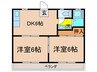コーポＴ･Ｈ 2DKの間取り