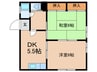 福寿コーポ 2DKの間取り