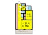 ＬＡＣＬＥＩＳ高宮 1LDKの間取り