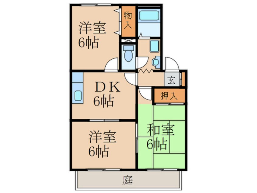 間取図 グランドゥ－ルマツオカ