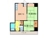 富田ハイツ 2DKの間取り