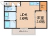 MH津福本町 1LDKの間取り