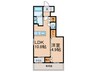 ラピュタ宮前 1LDKの間取り