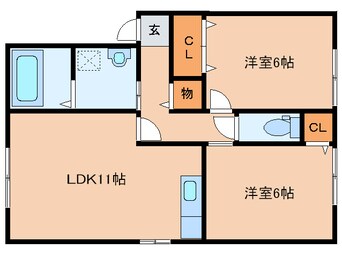 間取図 グリーンコート楽　A棟