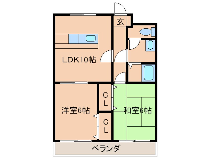 間取図 クレセントウエスト