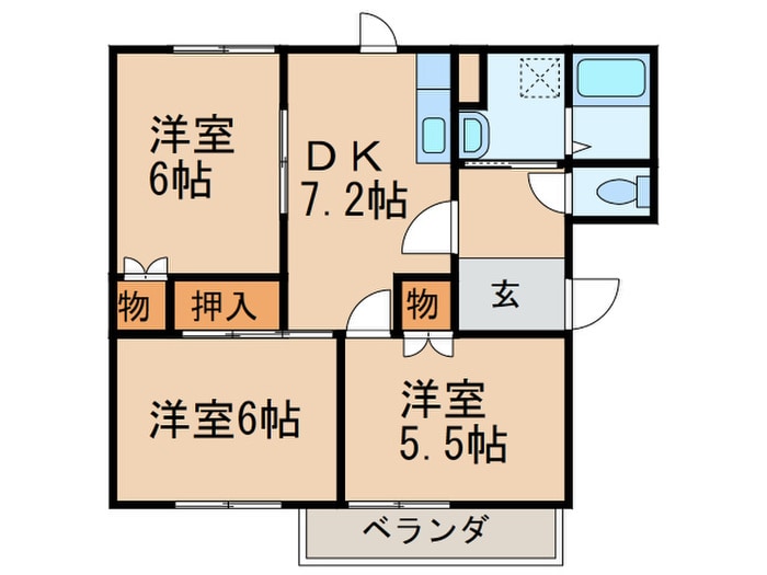 間取り図 アネックス本城Ⅱ