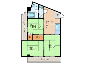 間取図 コーポ ユートピア