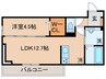 仮)TORISIA陣原 1LDKの間取り