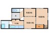 田上台一丁目平屋住宅 3Kの間取り