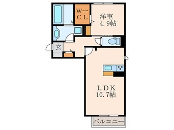 間取図 D-room本城　A棟