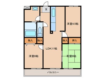 間取図 プレジデント箱崎