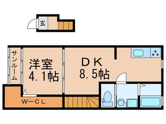 間取図 Calme crique戸畑駅西WEST棟