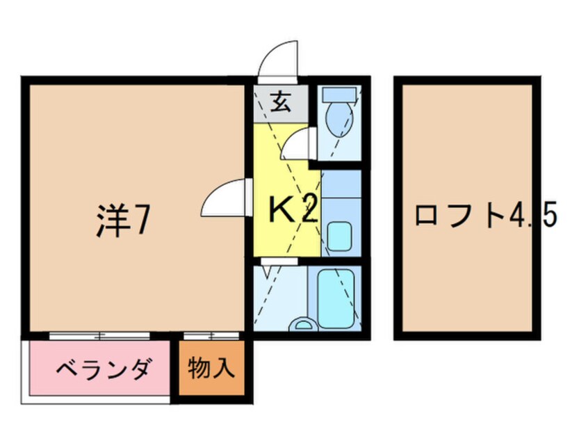 間取図 ロフトコート 赤間