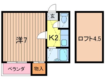 間取図 ロフトコート 赤間