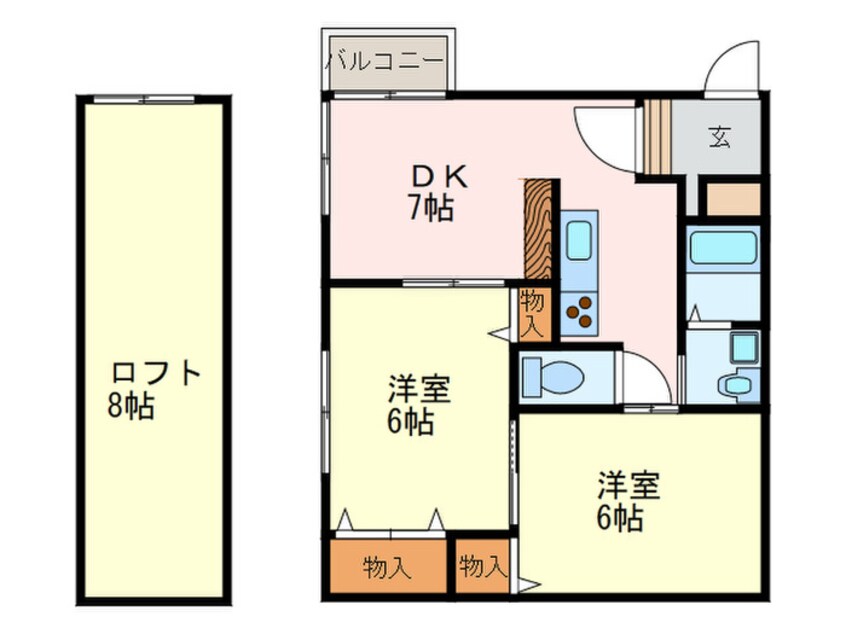 間取図 コーポ カーペンターⅡ