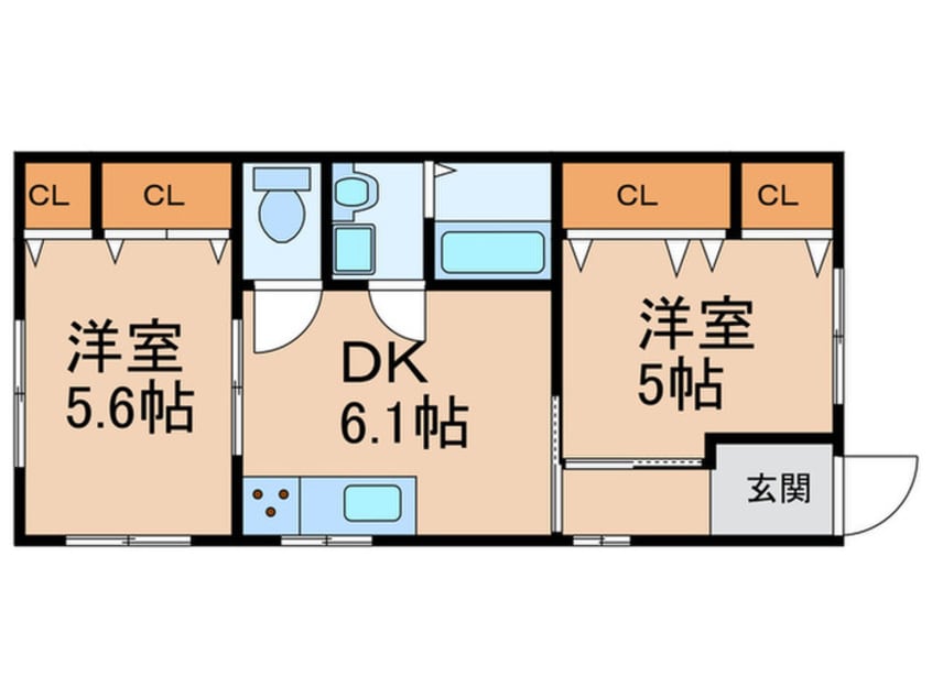 間取図 コーポ カーペンターⅡ