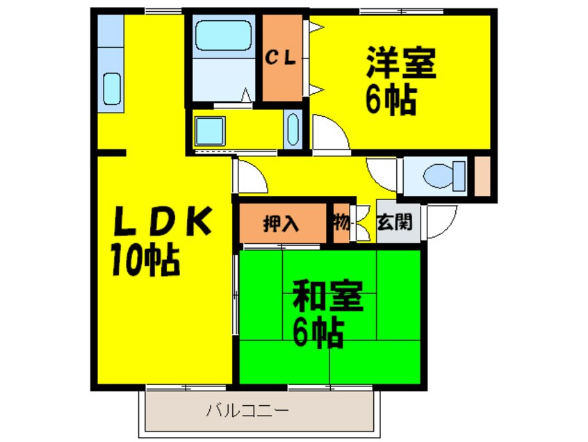 間取図 フローレンス那珂川Ｂ