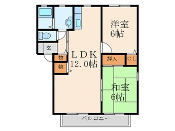 間取図 エヴァーグリーン紫の池Ｃ