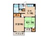 刀根ビル 2DKの間取り