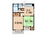 刀根ビル 2DKの間取り