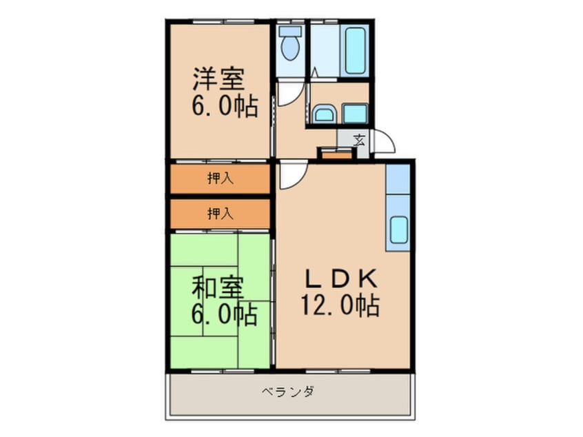 間取図 ハイム多々良川