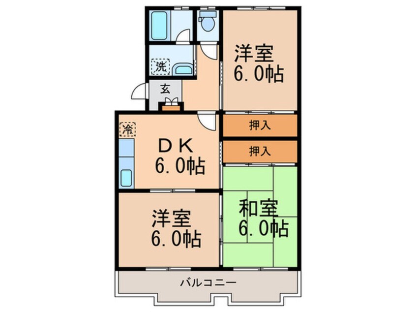 間取図 ハイム多々良川
