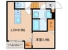 エクシア福大駅前Ａ 1LDKの間取り