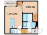 エクシア福大駅前Ａ 1LDKの間取り
