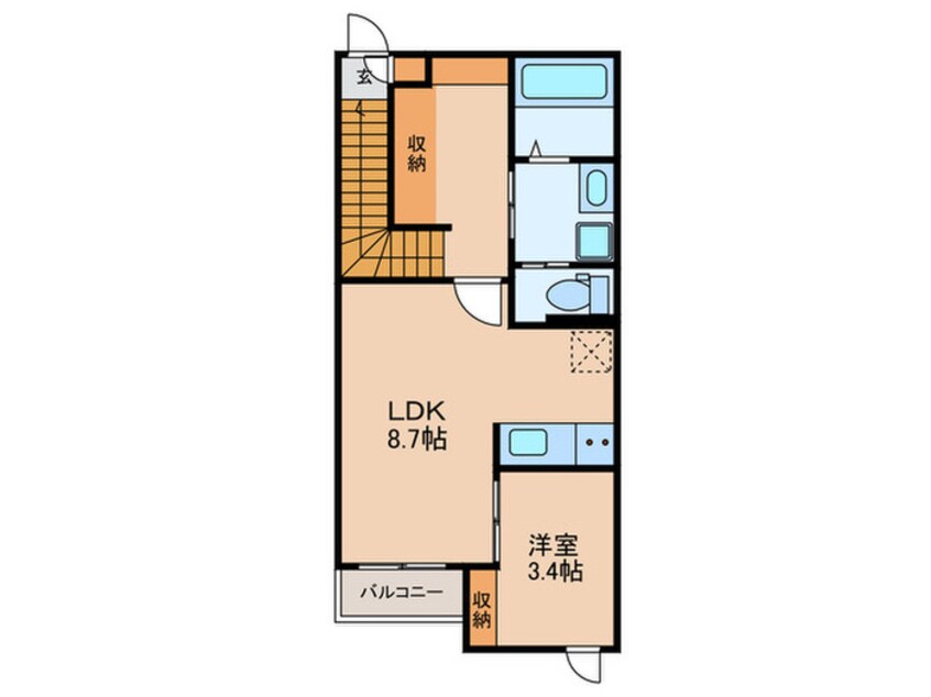 間取図 eclat closette 二日市