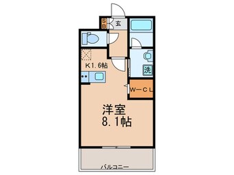 間取図 ｴﾝｸﾚｽﾄ博多PREMIER（502）