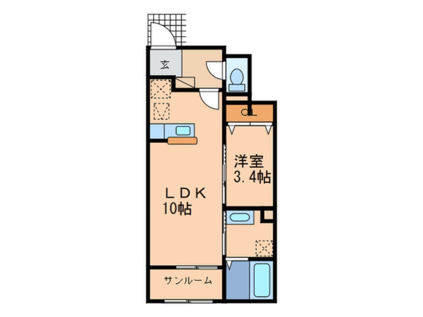 間取図 プリムヴェールB
