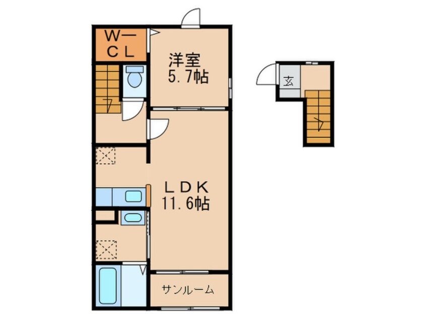 間取図 プリムヴェールB