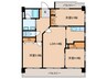 セッテ西新 3LDKの間取り
