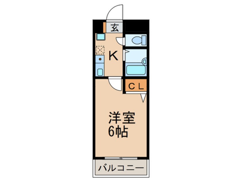 間取図 ﾊﾟﾃｨｵｽ大橋