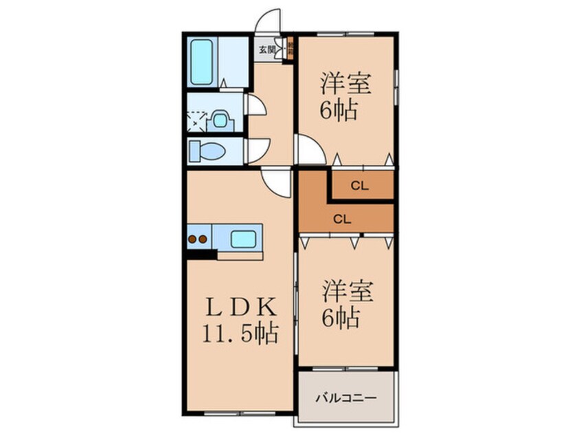 間取図 プレステージ東貫アルファⅠ