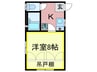 ヴィエンテ馬場山 1Kの間取り