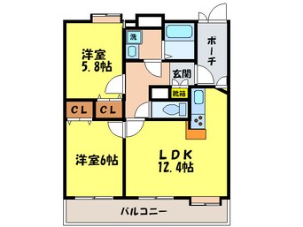 間取図 第５ケイコ－マンション駅南