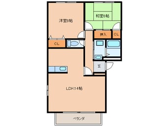 間取図 クレ－ルⅡ　Ａ棟
