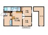 Ｒｉａｎｎａ輝国 2LDKの間取り