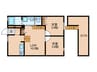 Ｒｉａｎｎａ輝国 2LDKの間取り