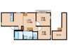 Ｒｉａｎｎａ輝国 2LDKの間取り