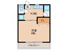 SUNハイツ 1Kの間取り
