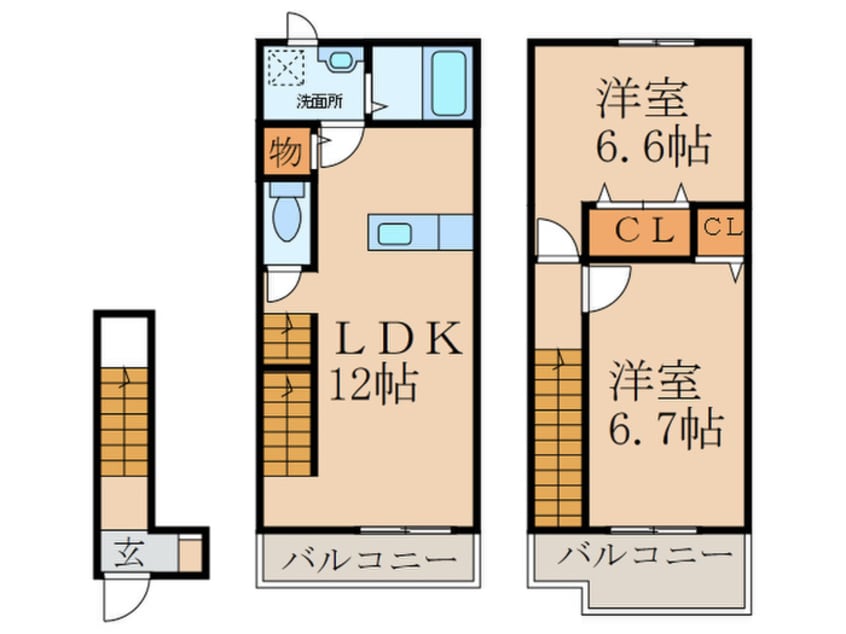 間取図 ヴィラ・サンライズＢ棟