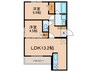 D-ROOM半道橋 2LDKの間取り