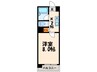 ラフィ－ネ博多 1Kの間取り