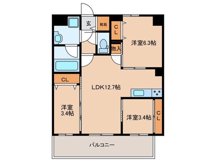 間取り図 MODERN ASPIRATION 大濠公園
