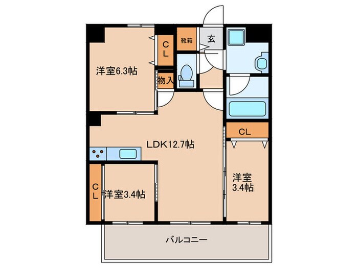 間取り図 MODERN ASPIRATION 大濠公園